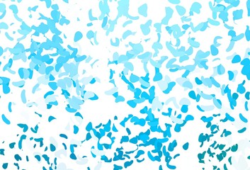 Light BLUE vector template with memphis shapes.