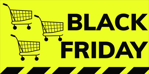 shopping cart icon and black friday poster , vector