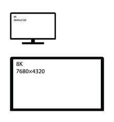 tv and tablet pc with blank screen isolated