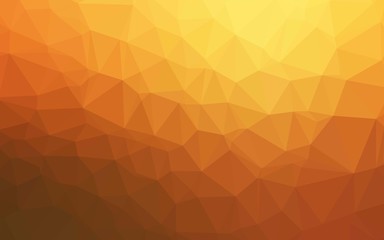 Light Yellow, Orange vector polygon abstract layout. Geometric illustration in Origami style with gradient. Template for a cell phone background.