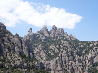 Montserrat - monastery in the mountains in northern Spain
