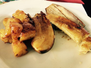 baked bananas on a plate