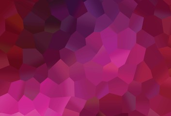 Dark Pink vector template in hexagonal style.