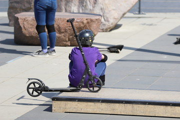 boy with a scooter