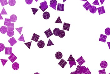 Light Purple vector cover in polygonal style with circles.