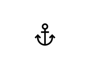 Anchor vector flat icon. Isolated ship anchor emoji illustration