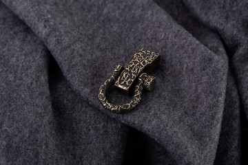 Moscow, Russia - 02/25/2019:
Fasteners for bracelets made of silver and paracord, for men and women
