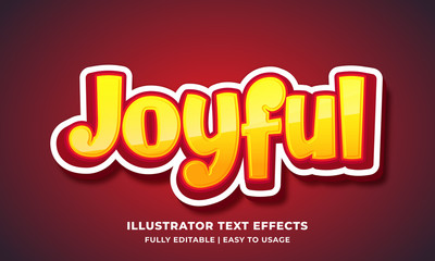 Joyful Cartoon 3d Text Effect