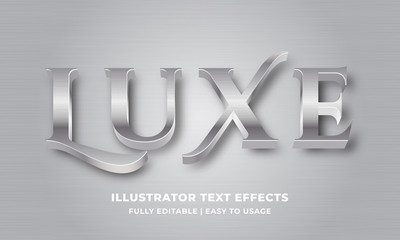 Luxury Silver Metallic 3d Text Effect