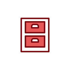 filling cabinet icon vector design template