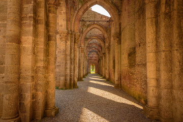 medieval architecture in Tuscany city of Siena