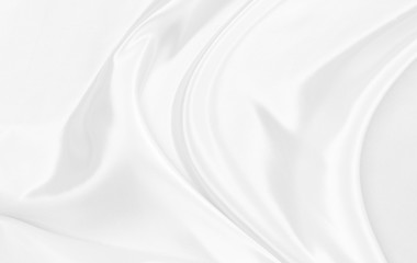 Naklejka premium White gray satin texture that is white silver fabric silk background with beautiful soft blur pattern natural.