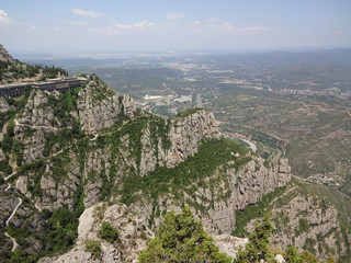 Fototapeta na wymiar Montserrat - monastery in the mountains in northern Spain