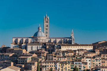 Obraz premium medieval architecture in Tuscany city of Siena