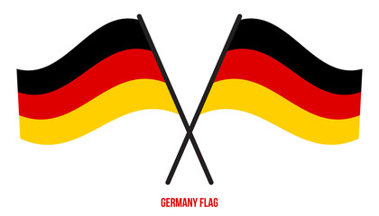 Germany Flag Waving Vector Illustration on White Background. Germany National Flag