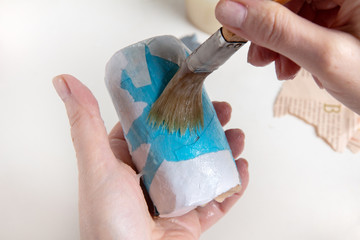 The process of making papier mache