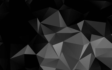 Fototapeta premium Dark Silver, Gray vector abstract polygonal cover. An elegant bright illustration with gradient. Brand new style for your business design.