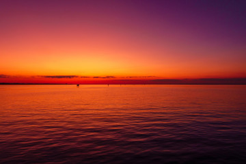 Sunset over Choctawhatchee Bay, Village of Baytowne Wharf, Sandestin, Florida

