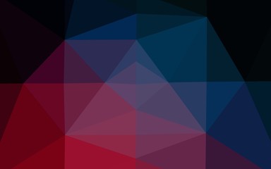 Fototapeta premium Dark Blue, Red vector low poly texture. Colorful illustration in Origami style with gradient. Completely new template for your business design.