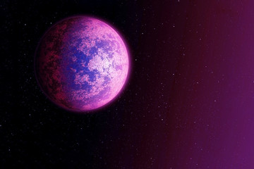Exoplanet in deep space.Elements of this image were furnished by NASA.