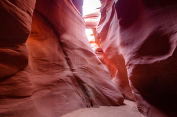 Beautiful Antelope canyon, Navajo land east of Page, USA
