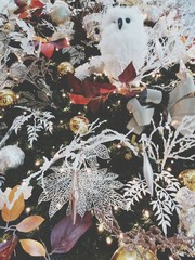 Close-up Of Christmas Tree With Snow