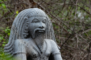 Fototapeta na wymiar a beautiful closeup picture of hindu god in india