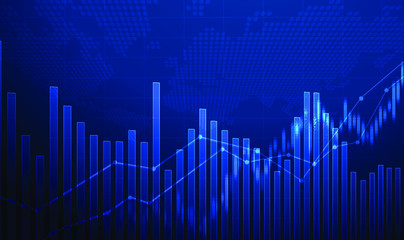 Candle stick graph chart of stock market investment trading, Bullish point, Bearish point. trend of graph vector design.