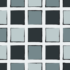 Square Tile Seamless Pattern in Black/White/Grey