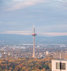 Obraz premium Europaturm TV Tower of Frankfurt, Germany