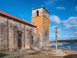 Church Santa Maria de Atalaia in Laxe, Coast of Death, La Coruna, Galicia, Spain