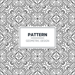 Seamless mandala islamic pattern. Vintage elements
