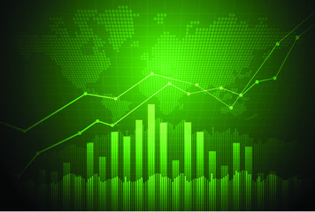 Candle stick graph chart of stock market investment trading, Bullish point, Bearish point. trend of graph vector design.