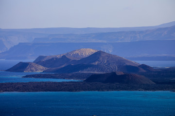 Fototapeta na wymiar View to the Mountains and Landscape of the Tadjoura, Djibouti