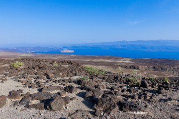 View to the Mountains and Landscape of the Tadjoura, Djibouti