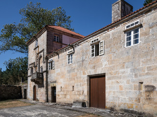 Fototapeta na wymiar Torres de Allo, the Allo Towers, a feudal residence of the local lower nobility in Allo, Zas, La Coruna, Galicia, Spain