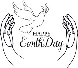 Happy Earth Day, art, vector illustration