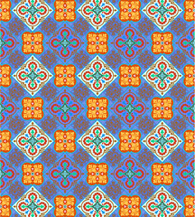 Gorgeous ornamental pattern with colorful background