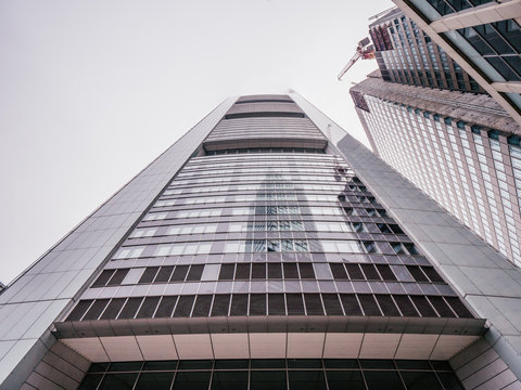 Comerzbank Tower in Frankfurt, Germany on a cloudy day