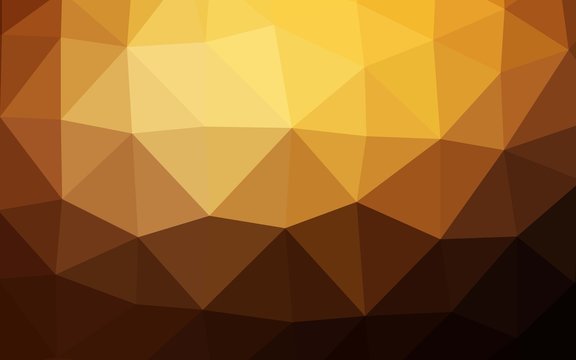 Dark Orange vector blurry triangle template. Colorful illustration in abstract style with gradient. Triangular pattern for your business design.