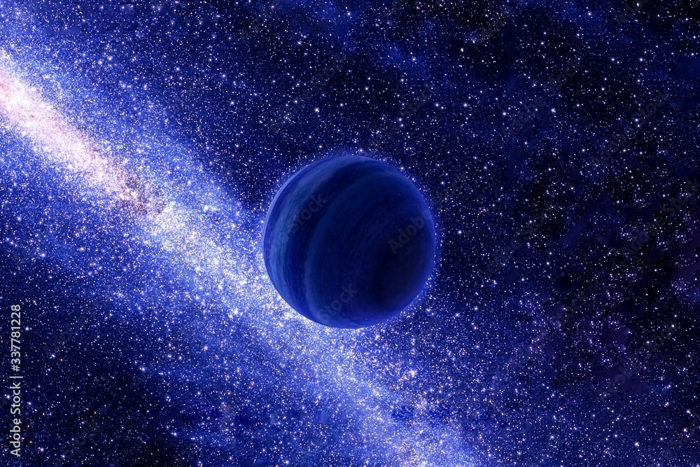 Wall mural exoplanet in deep space.elements of this image were furnished by nasa.