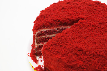 bright red cake called red velvet