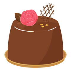 グラサージュ_ミロワール_ケーキのイラスト_薔薇
