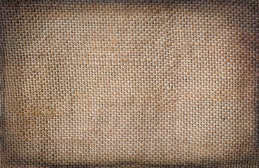Vintage textural background. Beige old linen fabric