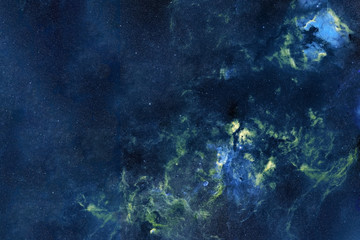 Beautiful blue space with stars and nebulae. Elements of this image were furnished by NASA.