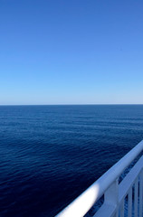 view from the sea from the deck of the ship
