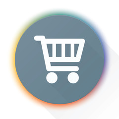 Shopping buying cart icon button illustration
