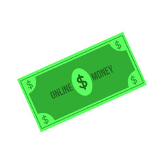 Money vector icon. Design illustration for online money, wealth, investment and finance concept