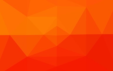 Light Orange vector low poly texture. Creative illustration in halftone style with gradient. The best triangular design for your business.
