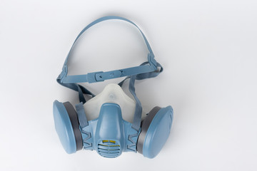 Twin filter half face respirator mask ,  personal protective equipment to protect against the virus covid-19.